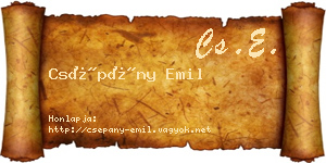 Csépány Emil névjegykártya