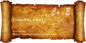 Csépány Emil névjegykártya